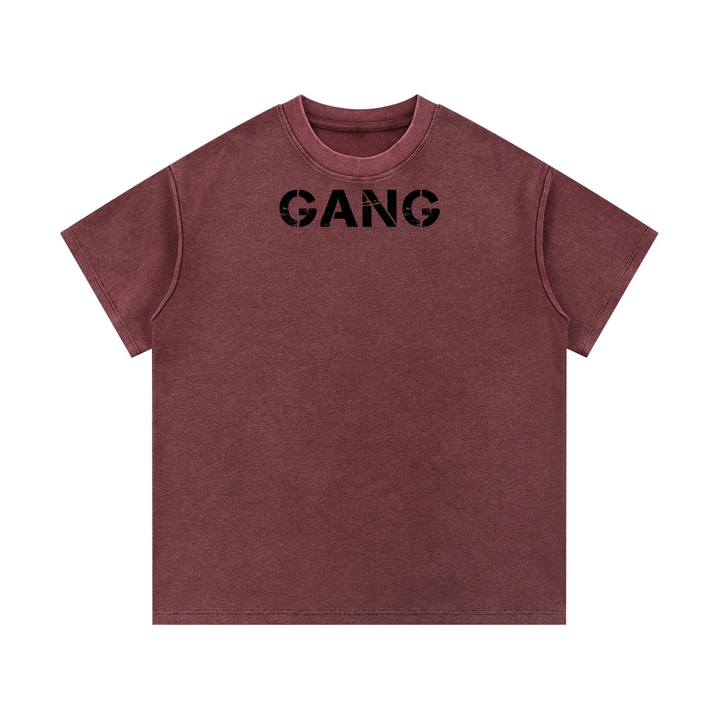 ŁATWOGANG drop 57 — T-shirt Mineral Wash Waffle Knit - ŁATWOGANG™ — widok 15 (15/23)