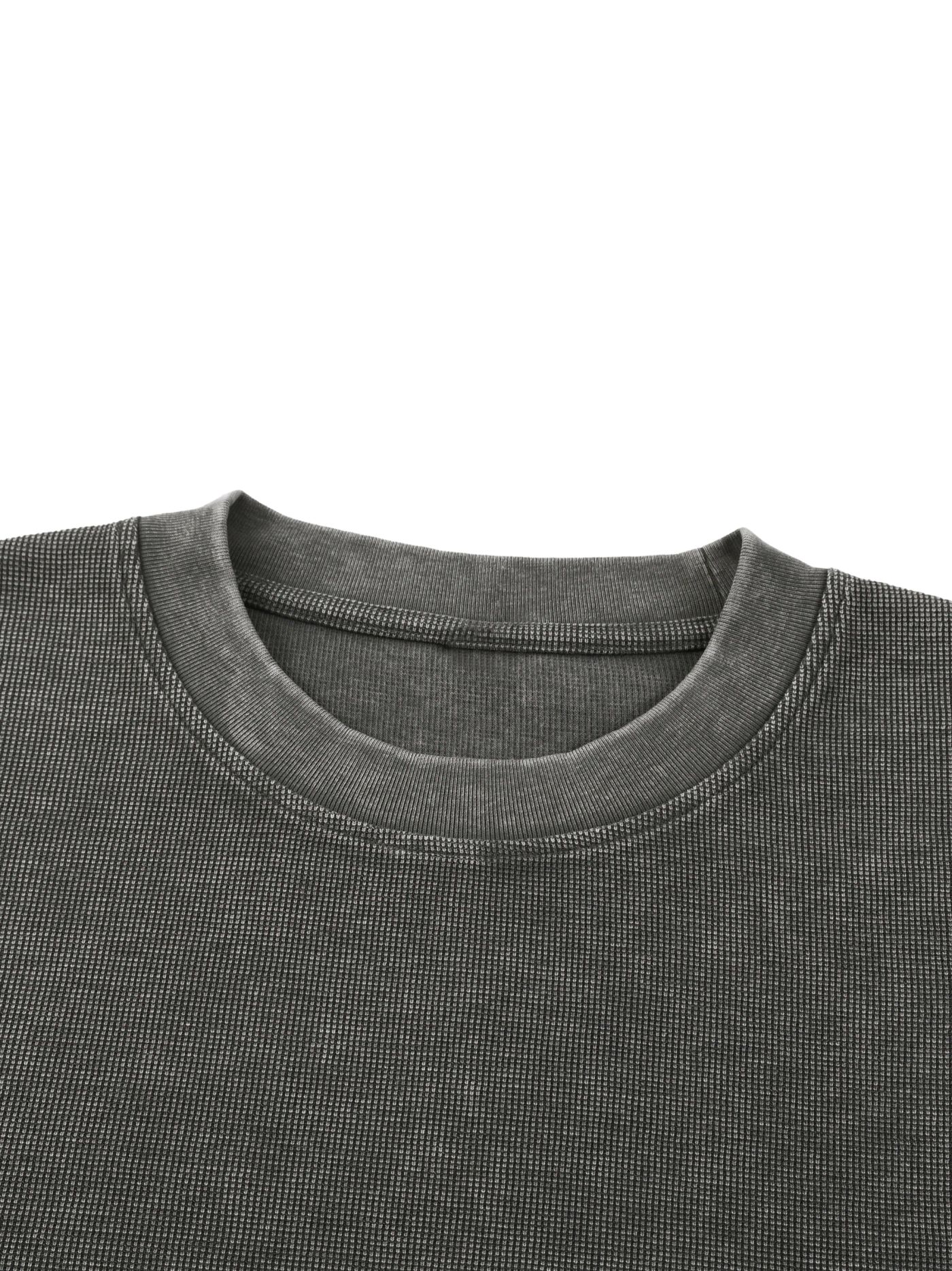 ŁATWOGANG drop 57 — T-shirt Mineral Wash Waffle Knit - ŁATWOGANG™ — widok 18 (18/23)