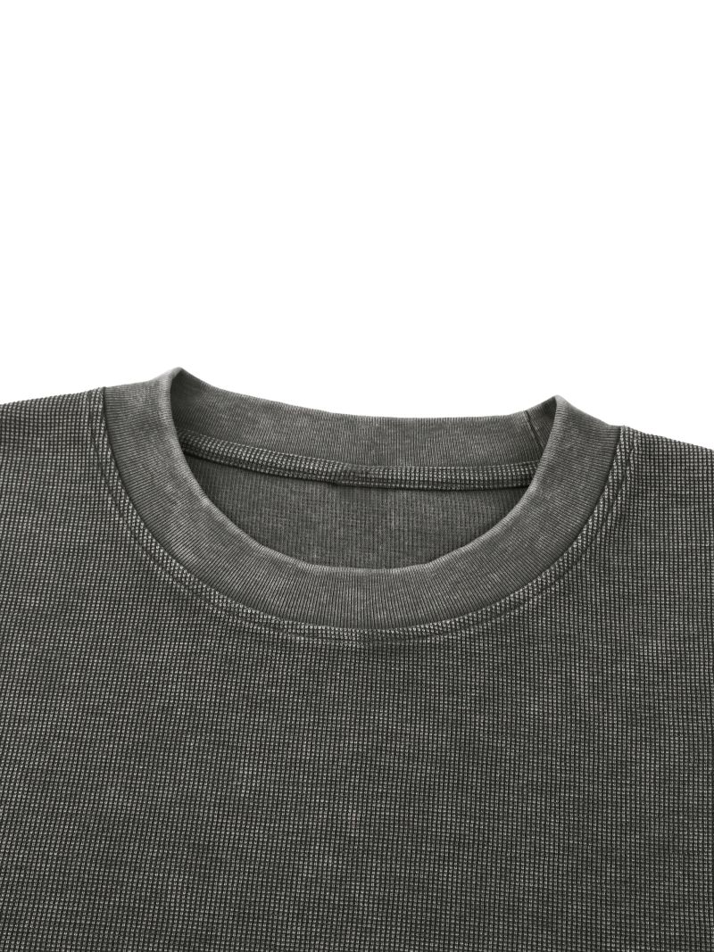 ŁATWOGANG drop 57 — T-shirt Mineral Wash Waffle Knit - ŁATWOGANG™ — widok 18 (18/23)