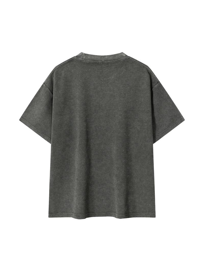 ŁATWOGANG drop 57 — T-shirt Mineral Wash Waffle Knit - ŁATWOGANG™ — widok 17 (17/23)